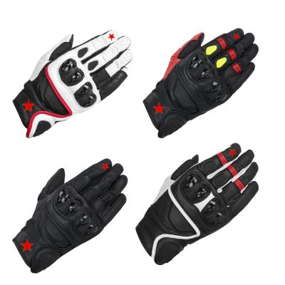 China Full Finger Mens Motorcycle Gp Gloves Leather Trim For Barring Breathable Biker Gloves Touch Screen Moto Motocross Motorcycle Racing Gloves for sale