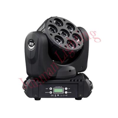 China Sports Stages RGBW 7*15W 4 in 1 Led Moving Head Beam Wash DJ Stage Effect Lighting for sale