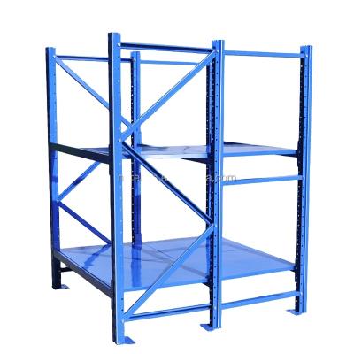 China Double Q235 Steel Multilevel Deep Warehouse Storage Racks For Cloth Roll And Curtain for sale