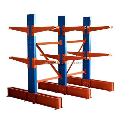 China Steel Pipe Warehouse Pipe Cantilever Systems Metal Storage Racks and Industrial Sheet Steel and Lumber for sale