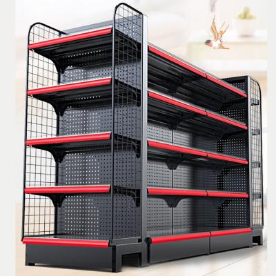 China Best quality store supermarket double sided metal display racks for sale