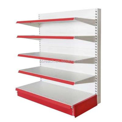 China Tegometall European Supermarket Shelf OEM ODM Display Device Double Sided Shelf for sale