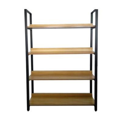 China Removable Type Steel-wood Shelf , French Antique Style Metal Frame Furniture Shelf Wood Shelf for sale