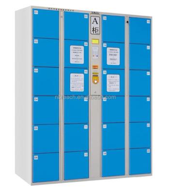 China Cold Rolled Steel Fingerprint Biometric Powered Electronic Storage Lockers For Gym for sale