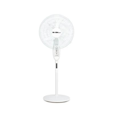 China Brushless Motor Multi-speed Adjustment Rechargeable Solar Fan 16 Inch Pedestal Stand Solar Panel Oscillating Fan For Outdoor for sale