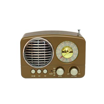 China DX 2Battery Warehouse FM Stereo Speakers Hot Selling External HIFI Stereo Portable Radio Mini AM Retro Speakers With Powerful Sound And TF U Disk Function for sale