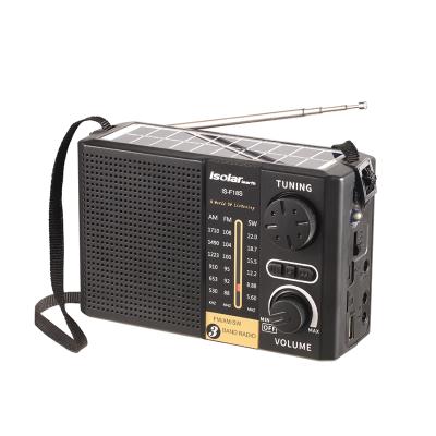 China Mini Hot Selling USB AM FM Switch Rechargeable Outdoor Multi Band Radio Portable Radio With Speaker LED Light Solar Panel for sale