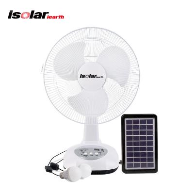 China Portable 3W 5W 10W Hotel Table 10watt Rechargeable Solar Panel Fan With Remote Control 12v Solar Fan for sale