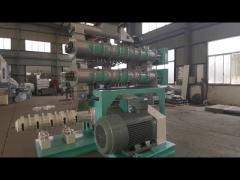 Double Screw Floating Fish Feed Making Machine , Aqua Feed Steam Extruder Equipment