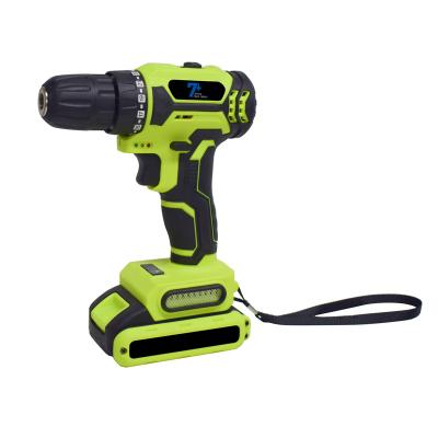 China 21v Li-ion Battery Rechargeable Electric Brushless Motor Cordless Impact Drill 2000mAh for sale