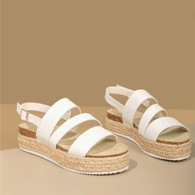 China Fashion Trend Manufacturer Women Fashion Beach Style Design Direct PU Fancy Comfort Ladies Sandals for sale