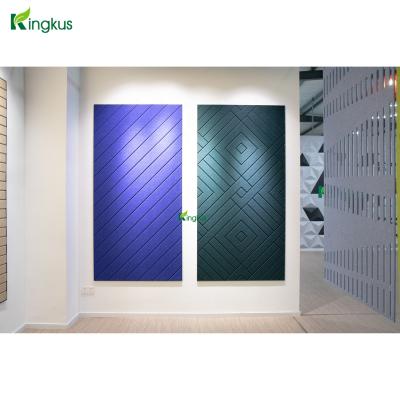 China Modern CNC Machine Cut Featured Polyester PET Fiber Acoustic Panel for sale