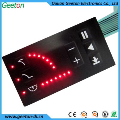 China Remote Controller OEM PET LED Sit Embossed Membrane Keyboard Membrane Keypad for sale