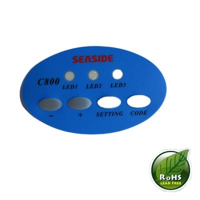 China Water-proof& Custom Scratch-Resistance Screen Printing Matt Polycarbonate Embossed Cover Label Sticker for sale