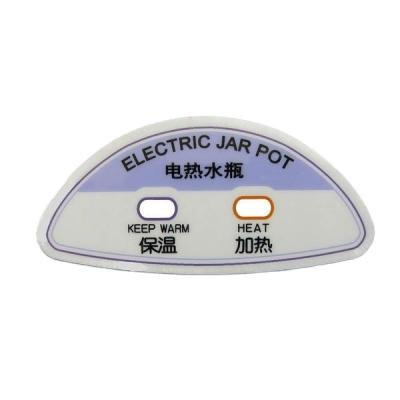 China Water-proof& Scratch-resistant custom PC nameplate label for electric pot pot for sale