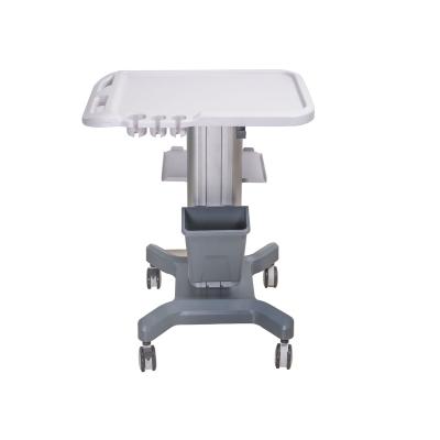 China Hospital Clinic Aluminum Alloy Ultrasound Multifunction Computer Medical Trolley For Ultrasound System for sale