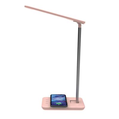 China Modern Hot Selling Amazon LED Table Lamp 2022 Touch Control Led Desk Lamp With Qi Wireless Charger For Phones for sale