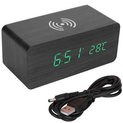 China Calendar&Temperature Display Sound Time Alarm Clock Calendars Business Gift Smart LED Control Alarm Clock for sale