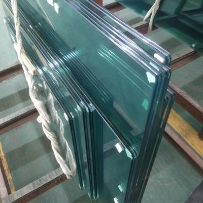 China SGCC standard Clear tempered 13.52mm PVB film laminated safety framelsess glass Railing for sale