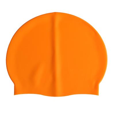 China Swim Cap SU-027 Breathable Swimming Custom Logo Color Large Silicone Elastic Swim Cap For Adults And Kids for sale