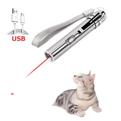 China Daily Toys Cat Chaser Toys 2 in 1 Rechargeable Multi Function Cats Laser Light Indicator Interactive Toy USB LED Funny Exercise Training Tool for sale