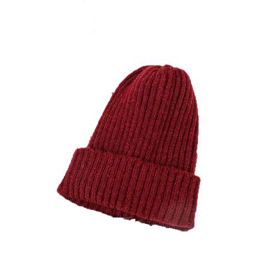 China RTSAN-365 COMMON Wholesale Simple Warm Soft Knitted Winter Hat Cotton Beanie Hat For Men Women for sale