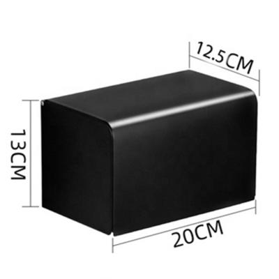 China Durable K22 Metal Titanium Color Bathroom Black Paper Box Waterproof 304 Stainless Steel Tissue Box for sale