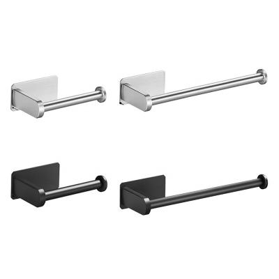 China RTS Factory Supplier Durable Stainless Steel Bathroom Tissue Towel Holder Silver / Wall Mounted Paper Holder Black Color for sale