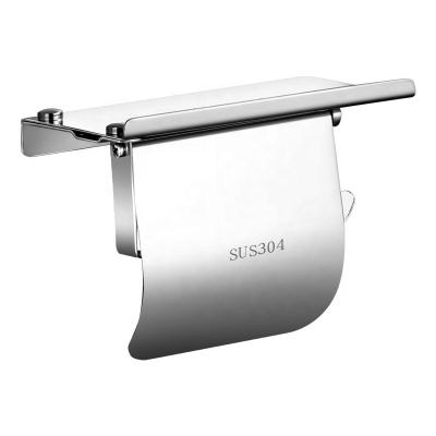 China Amazon Hot Sale 304 Stainless Steel Durable Wall Mounted Toilet Paper Holder Bathroom Paper Holder for sale