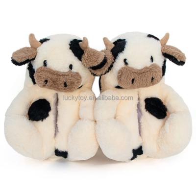 China New Cow Plush Slippers Winter Light Comfortable Warm Indoor Home Cartoon Animal Slippers Bedroom for sale