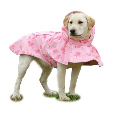 China Sustainable Designer Small and Medium Pets Rain Coat Pet Custom Wholesale Rainproof Dog Clothes Walk in the Rain for sale