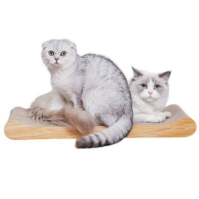 China Sustainable Eco-Friendly Bone Shape Corrugated Furniture Protector Cat Toy Scratching Pad for Cat. for sale