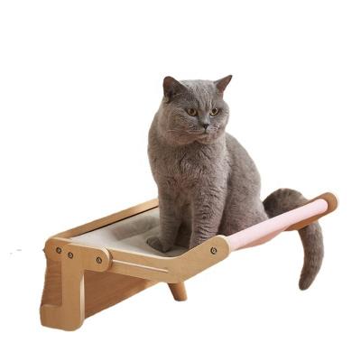 China Amazon Hot Sale Viable Small Size Wooden Cat Climbing Bed Hanging Material for Sleeping and Playing. for sale