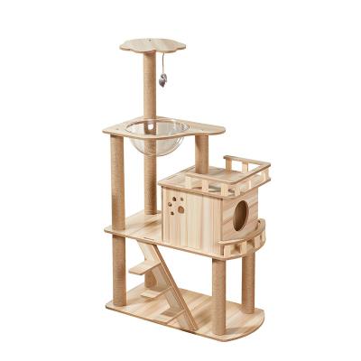 China Modern Viable High Quality High Density Board Cat Tree Cat Climbing Tree and Scratcher for Cat. for sale