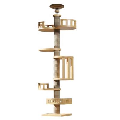 China Cat Climbing Tree Large Trees high quality modern luxury wooden viable and Scratcher for the cat. for sale