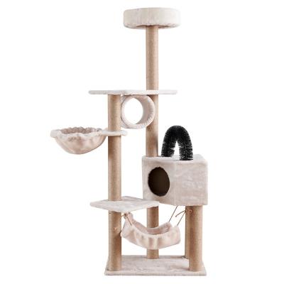 China Winter Sustainable Use High Density Board with Pilou Cat Tree with House for Cats Play. for sale