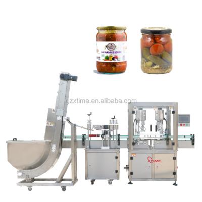 China Food vacuum capper automatic screw machine jar vacuum sealer GLASS BOTTLE capping glass CAP MACHINE for sale