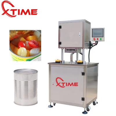 China XTime semi-automatic mutlifuctional beverage tin can manual vacuum nitrogen sealing machine for fruit box for sale