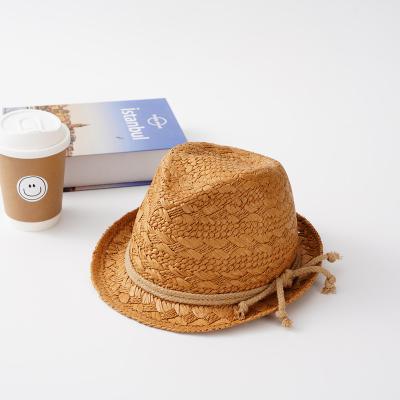 China Custom Picture Summer Beach Sun Straw Panama Hat Fashion Straw Hats For Men Flexible Felted Hat Gentleman Hat for sale