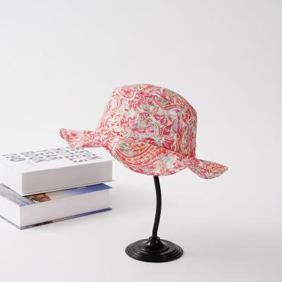 China Wholesale Custom Logo Summer Double Sided Floral Bucket Hat Custom Sublimation Image Printing All Over Print Bucket Hat for sale