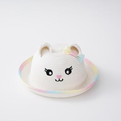 China Wholesale Custom Picture Kids Straw Hat Hats Logo Embroidery for sale