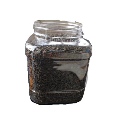 China Tea Powder Green Tea Loose Price Per Kg With Transparent Plastic Pet Food Jar for sale