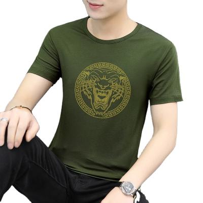 China 2021 New Arrivals Cotton T-shirt Breathable Anti-wrinkle Compression Plus Size T-shirts Mens Clothes for sale