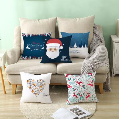 China Home Decorative Pillow Case Cushion Cover 45*45cm Printed Anti-static Custom Christmas Gift Tile Cover for sale