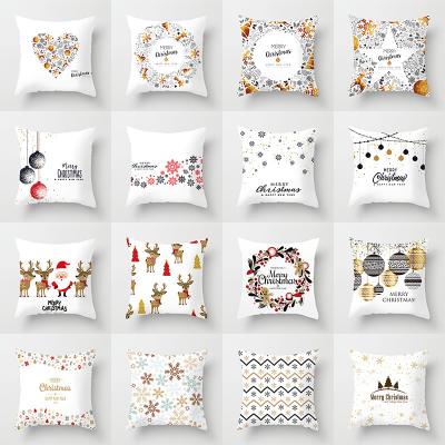 China Cute Chair Cushion Cover Christmas Gift Plaid Blanket, Custom Canvas Printed Decorative Pillowcase Pillow Cushions 45*45cm for sale