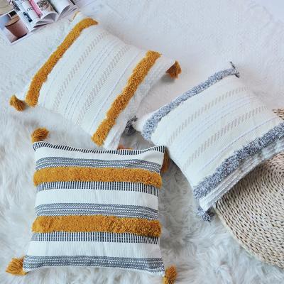 China Direct Wholesale Anti-Static Tassels Pillow Case Home Decoration Macrame Pillow Covers 18*18 Sofa Office Moroccan Cushion Covers for sale