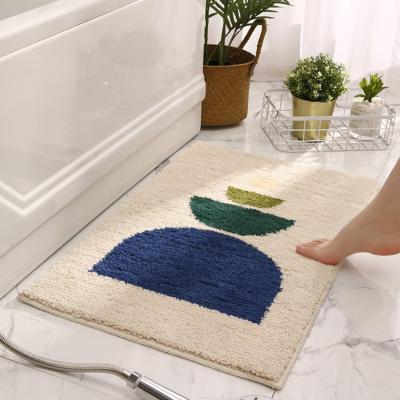 China Sustainable Home Decor Bath Rectangle Embroidered Blanket Soft And Comfortable Bathroom Blankets Non Slip Super Water Absorbent Chenille Bath Mat for sale