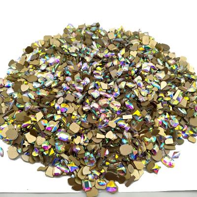 China Mix Form 100 PCS Hot Fix Mix ab Form K9 Crystal Flatback Nail Rhinestone For Nails Art Accessories for sale