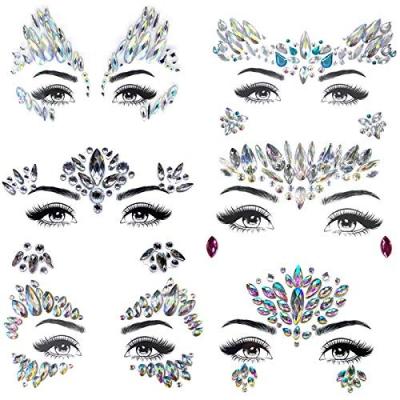 China New Temporary Tattoo Crystal Jewelry Face Gems Festival Face Body Jewelry Stickers Glitter Sticker Decal for sale