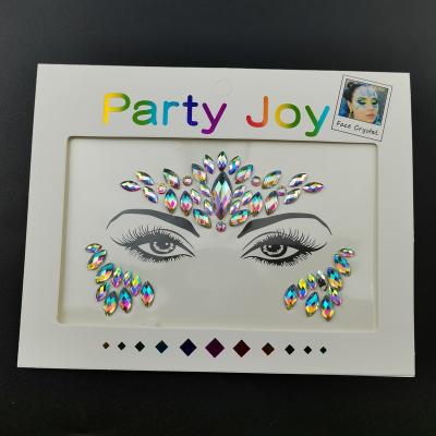 China 2021 Party Accessories Temporary Health Gel Face Sticker Beautify Body Tattoo Face Paper Acrylic Sticker for sale